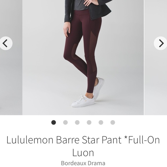 lululemon athletica Pants - lululemon athletica barre star pant Bordeaux Drama Leggings